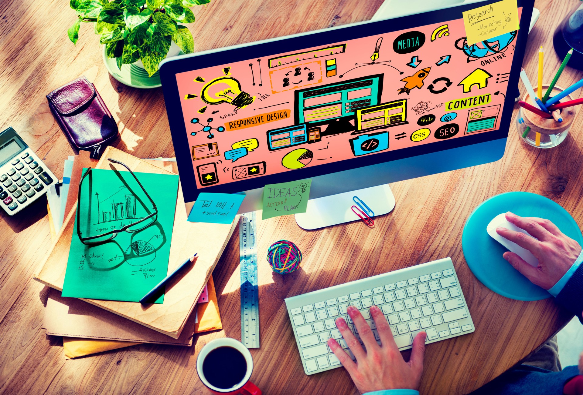 Responsive Design Responsive Quality Content Share Online Concep